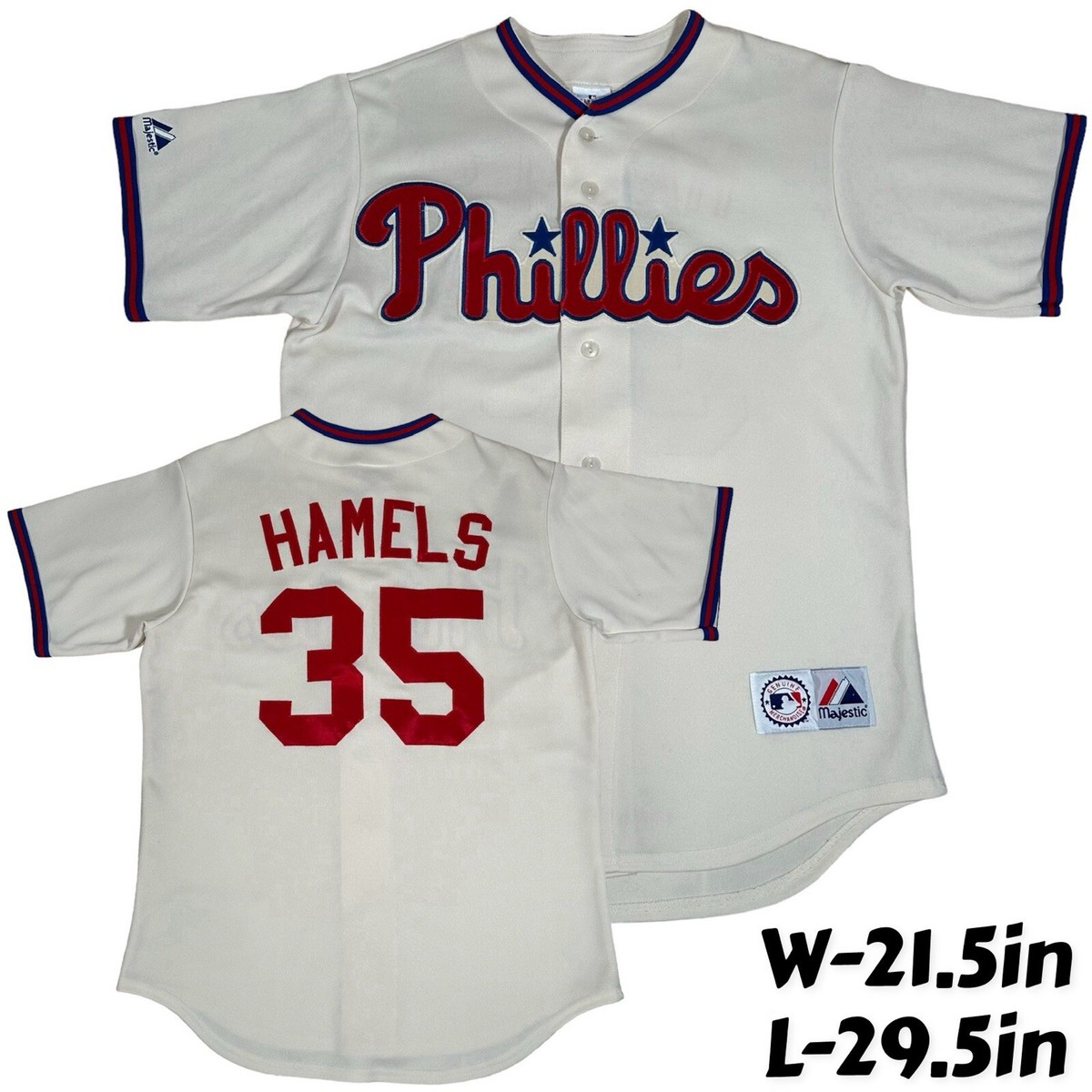 VTG Majestic Cole Hamels #35 Philadelphia Phillies Jersey