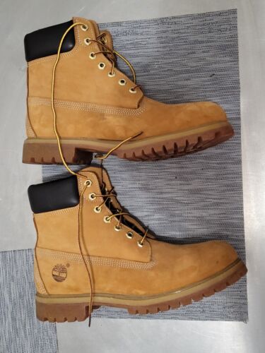 Timberland Boots 6 Inch Premium Waterproof Wheat/Brown Shoes Size 9.5.  - Foto 1 di 10