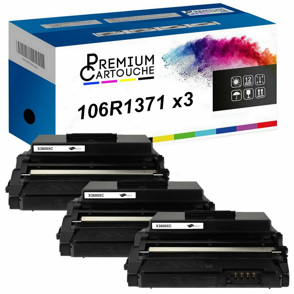 Toner 106R01371 noir compatible Xerox : 3 cartouches idéales pour le télétravail et le bureau