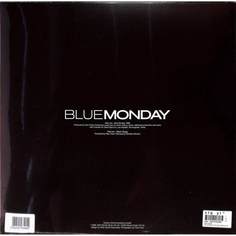 New Order / BLUE MONDAY 88 (2023 REMASTER) / Rhino / 505419763580 / 12 Inch - Bild 2 von 2