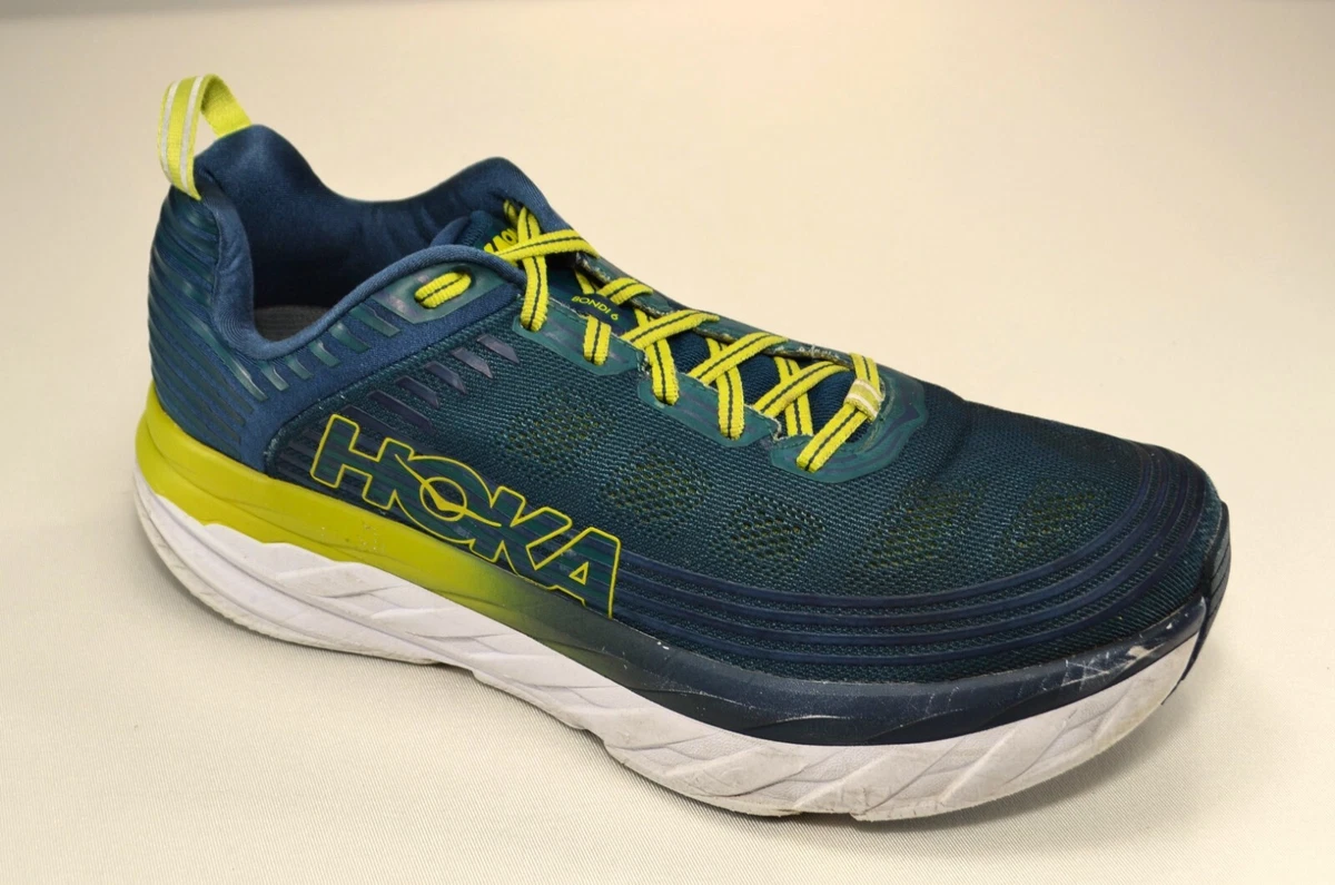 Hoka One One Bondi 6 Men s Size 11.5 Teal Green Blue Running Shoes