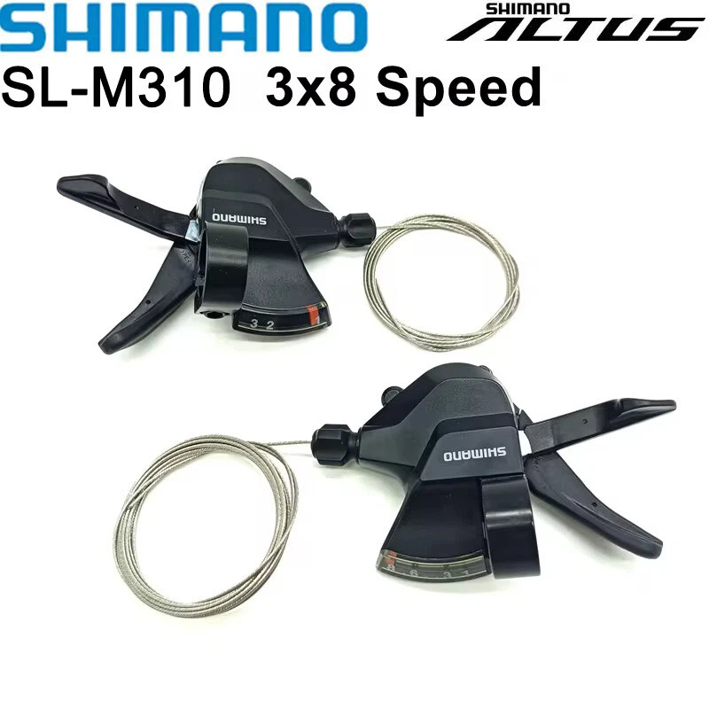 Shimano SL-M310 3/8 3x8 24 Speed Trigger Shifter Dual Lever Shifters Set for MTB - Image 1 of 4