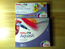 Pentel Arts AQUASH Watercoloring Crayons 10  Water Colors 12 tubes 