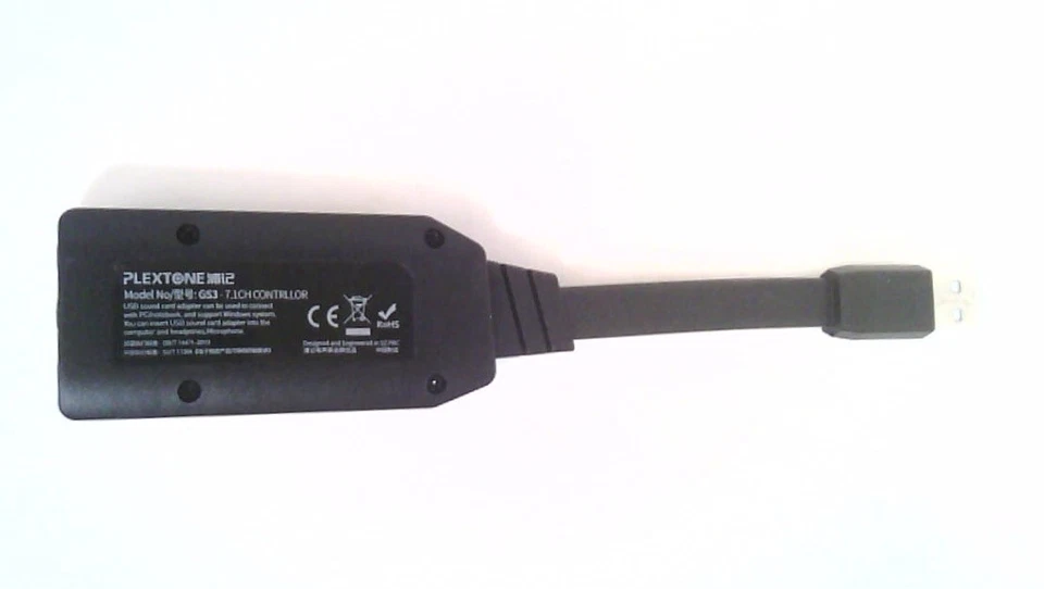 Plextone~GS3~Virtual~7.1 Channel~USB~Sound Card Adapter~Used - Image 2 of 4