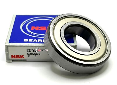 NSK 6207 Z C3 BALL BEARING, METAL SHIELDED ON SIDE, OPEN ONE SIDE