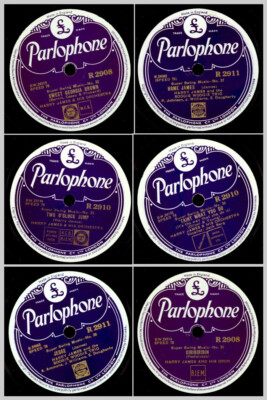 3x ''Parlophone Super Swing Music'' Harry James Orch. 78RPM Schellackplatte Set997