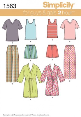 Simplicity Erwachsene & Jugendliche Easy Schnittmuster 1563 Schlafanzug & Kleid...