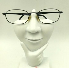 Vintage Ralph Lauren Polo 350 Black Metal Oval Sunglasses Frames Italy