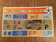 R25404 Unused Ticket World Cup 1982 Spain Yugoslavia Match 21