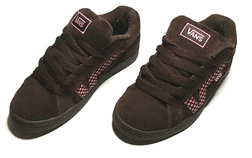 VANS Lavi Pink Brown Suede Skate Shoes 