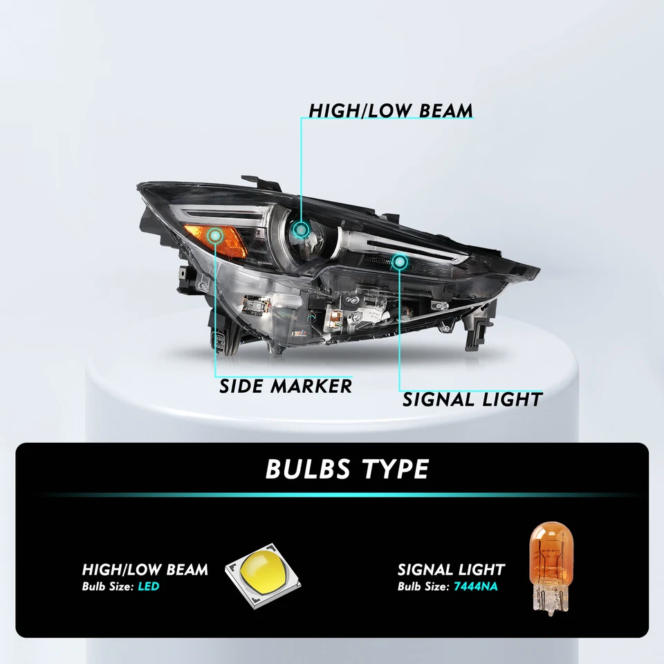 For 2017-2021 Mazda CX-5 Full LED Projector W/AFS Passenger Headlight 17-21 RH - Image 2 of 4