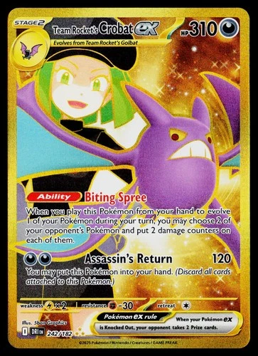 SV10: Destined Rivals #242/182 Team Rocket's Crobat ex