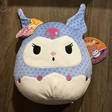 Squishmallows Hello Kitty Kuromi Witch Polka Dots Halloween Plush 8" NWT New