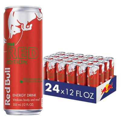 Red Bull Red Edition Energy Drink, Watermelon, with 114Mg Caffeine plus Taurine