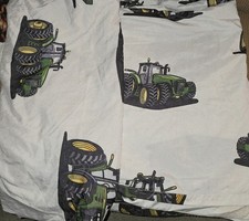 Vintage John Deere Twin Size Kids Bed Sheet Set Tractor  No Pillowcase  Green