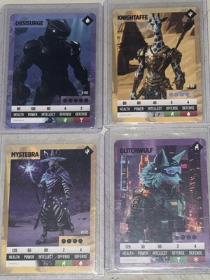 FOUNDERS EDITION 4 Rare Base Heroes 142, 169, 172, And  190 Tribes of Wondervale