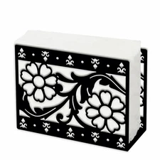Decorative Flower Napkin Holder for Tables Metal Cocktail Napkins Dispenser