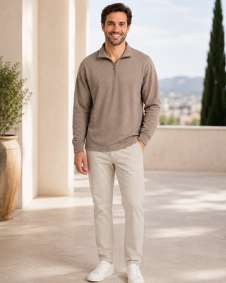 L.L.Bean Herren Troyer Pullover Half Zip Baumwolle XXL