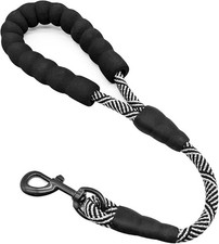 Short Dog Leash- 18 Inch Traffic Rope Dog Leash with Padded Handle- 1/2  