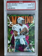 1997 Skybox Impact Dan Marino RAVE #13 53/150 PSA 10 Gem Mint Pop 6 