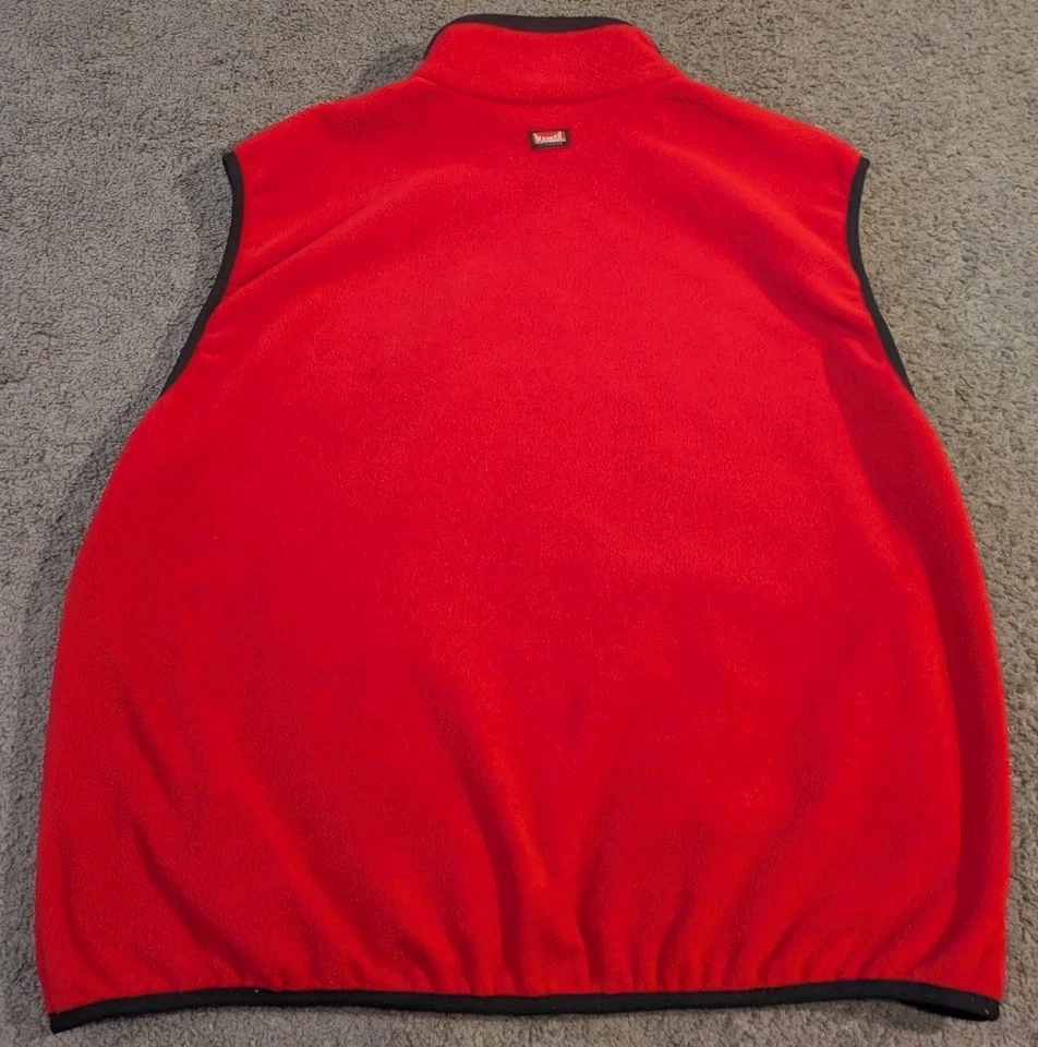 Chaleco polar rojo vintage Y2K Marker 2002 Juegos Olímpicos de Salt Lake City hecho en EE. UU. para hombre Foto 3 de 4