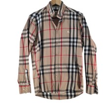 Burberry Brit Shirt Mens M Nova Beige Check C...
