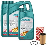 MotoröL Set Addinol 5W-30 Giga Light MV 0530 LL 11 Liter + ÖLfilter FüR Mercedes