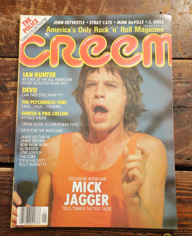 CREEM MAGAZINE Vol 13 No 8 January 1982 MICK JAGGER Devo IAN HUNTER J Geils