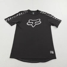 Fox Ranger Shirt Mens Small Black Short Sleeve Performance Racing Base Layer BMX