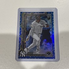 2025 Topps Holiday Blue Metallic Holiday Light Jazz Chisholm Jr. #H176 Yankees