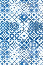 ZULADI PATTERNED DCFIX BLUE WHITE STICKYBACK PLASTIC VINYL 1M X45CM 200-3273