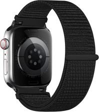 Nylon Loop Band Compatible with Apple Watch 11 10 9 8 7 6 5 4 3 2 1, Adjustable
