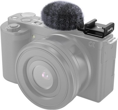 SMALLRIG Cold Shoe Adapter Blitzschuhadapter mit Windschutz für Sony ZV-1 