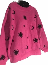 No Boundaries Women’s Large Size (11/13)Pullover Sweater Color Pink New Whit Tag