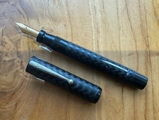 Sheaffer Vintage Oversize 1920's Flat Top Black Herringbone Fountain Pen - USA