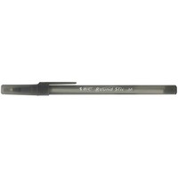 BIC Kugelschreiber Round Stic Simply Schwarz/Transparent, Schreibfarbe:...