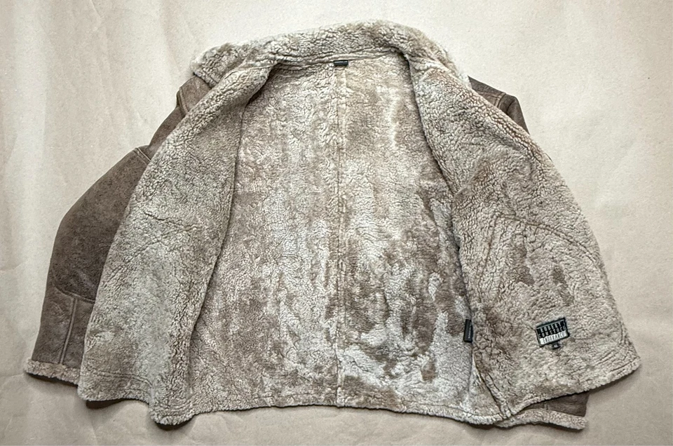 Robert Comstock Endurance Shearling Flight Jacket 42 Brown 100% Shearling - Image 4 of 4