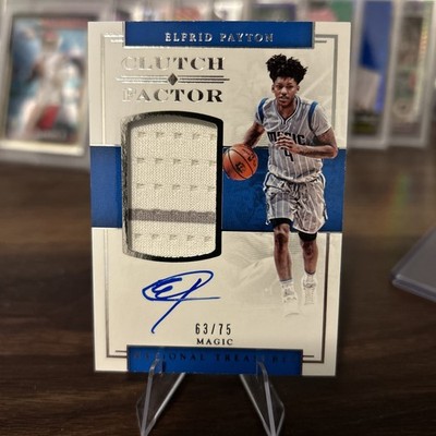 2016-17 Panini National Treasures - Clutch Factor Elfrid Payton #9 /75 (AU, MEM)
