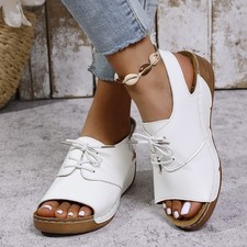 Comfy Peep Toe Women Orthopedic Sandals Mules Summer Slippers Flat Shoes