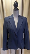 Talbots Navy Blue Lined Wool Blend Blazer Size 4