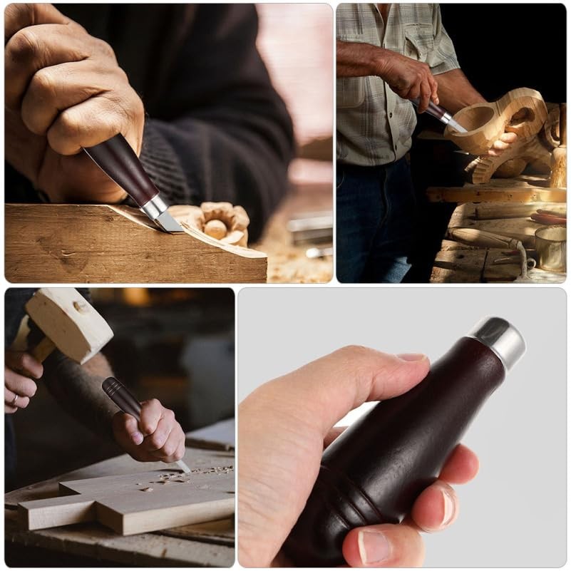 6pcs Wooden Handle File Wooden File Handle Parts Cutting Tool for Rasp Wood A...