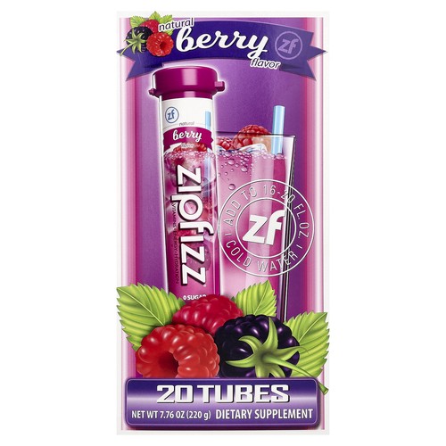 Energy Drink Mix, Berry, 20 Tubes, 0.39 oz (11 g) Each
