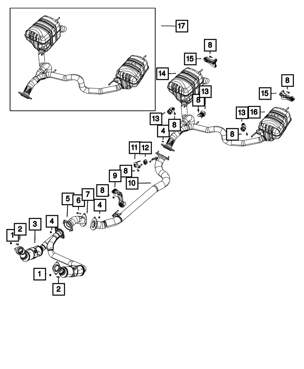Genuine Mopar Exhaust Isolator And Bracket 68492390AA