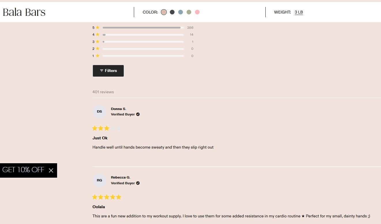 BALA Power Dumbell Kit - Bangles, Bars, Power Ring In Sexy Charcoal Black New