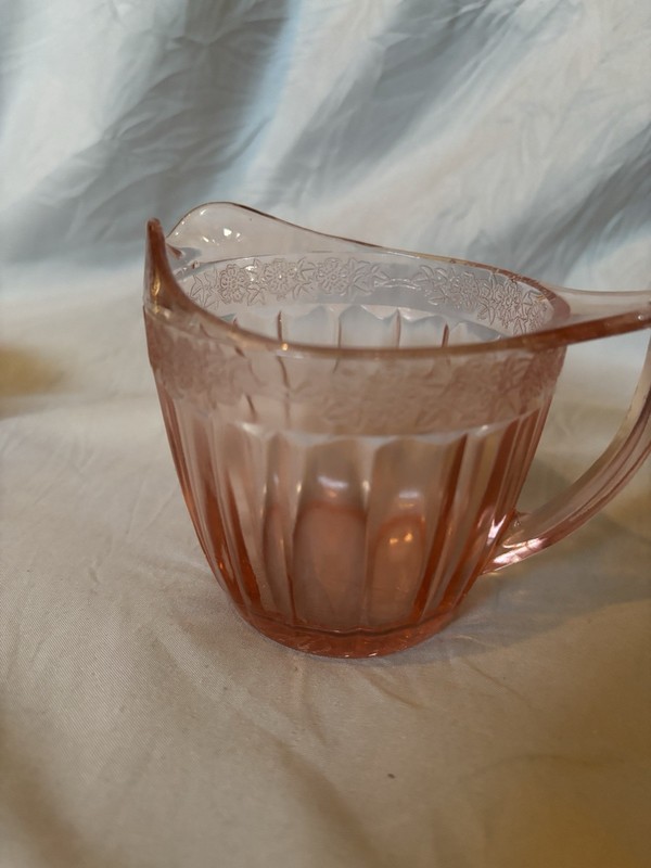 Vintage Adam Pattern By Jeanette Glass Co.  Creamer 4” X 5” 1932-34