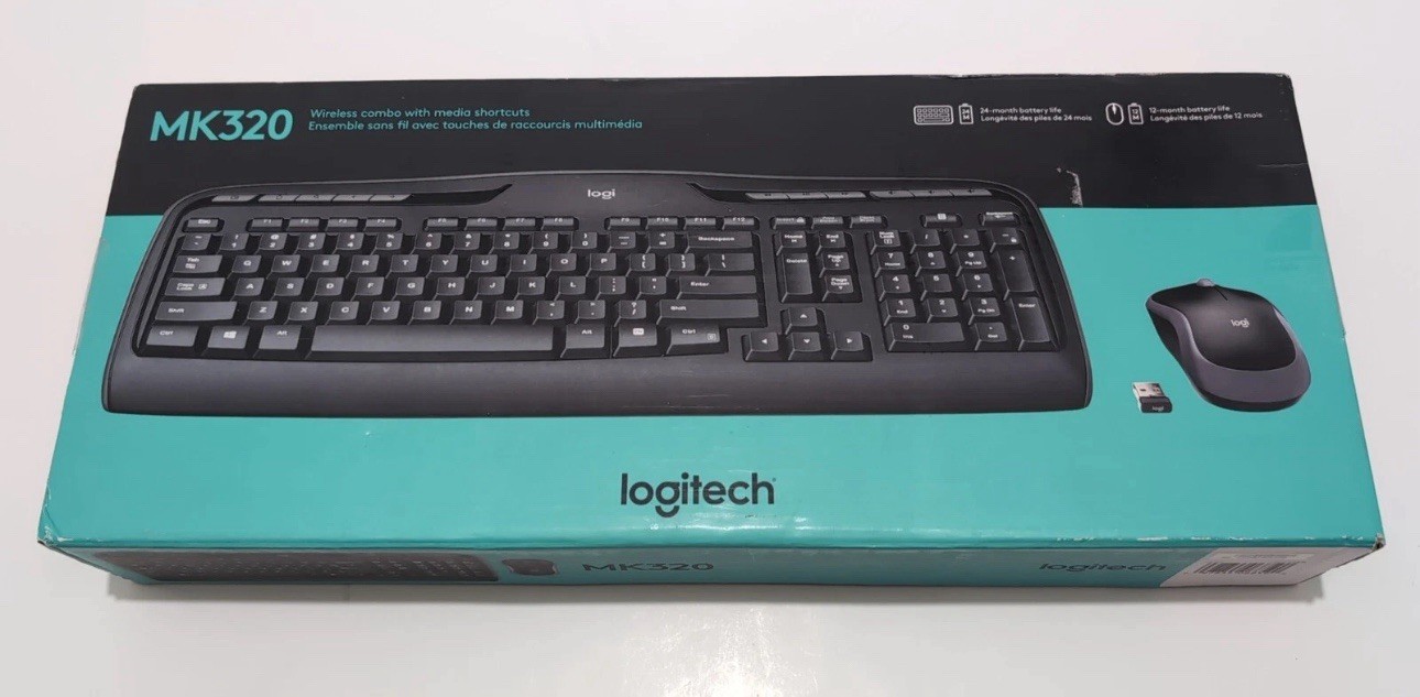 Sealed Logitech MK320 Wireless Desktop Keyboard and Mouse Co
