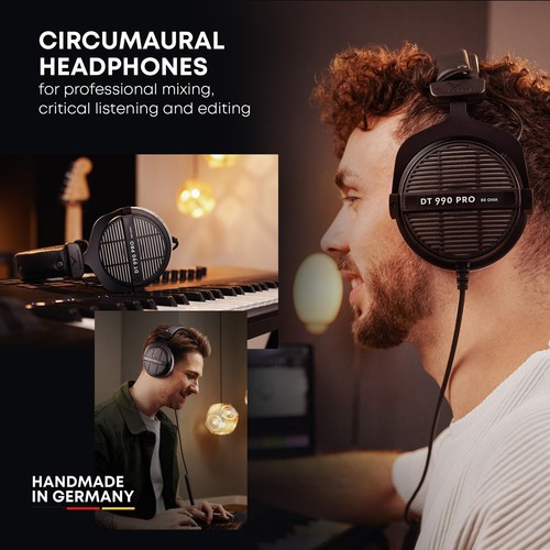 beyerdynamic DT 990 Pro 250 ohm Over-Ear Studio Headphones For Mixing, - Afbeelding 5 van 9