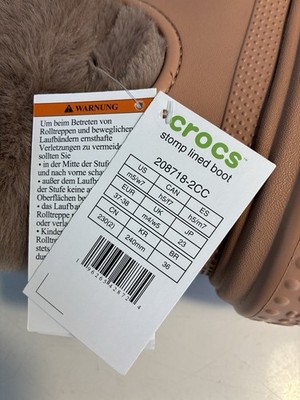 NEW Crocs Chunky STOMP LINED BOOT CORK M5/W7 208718-2CC | eBay