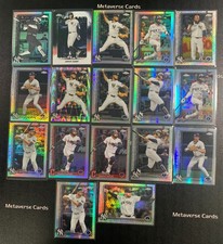 2025 Topps Chrome Update Carlos Santana David Bednar Doval Refractor Lot*17