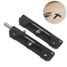 2Pcs Durable Zinc Alloy Spring Loaded Slide Bolt Latches for Cabinet Doors Black